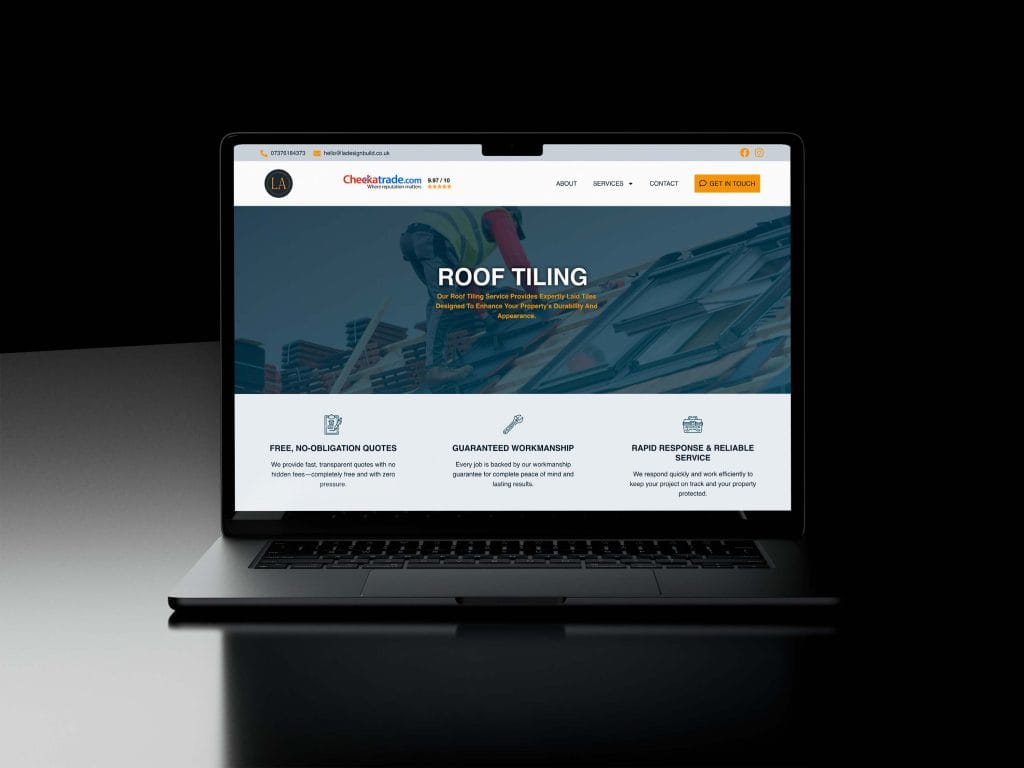website design for la design and build